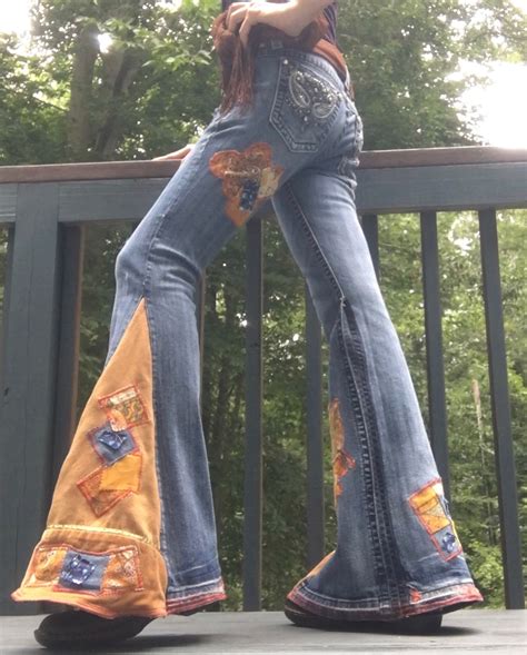 Bell Bottom Jeans Hippie Woodstock 60s 70s Miss Me Size 28 Low Etsy