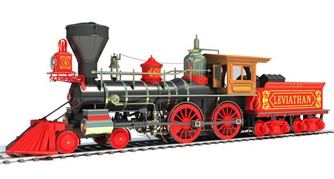 Steam Locomotive Railroad 3d Cgtrader