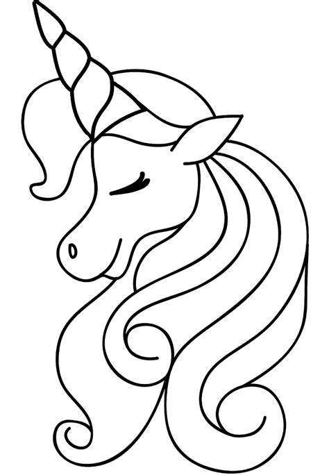 Happy Face Unicorn Coloring Page Free Printable Coloring Pages For Kids
