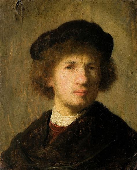 Young Self Portrait Of 1630 Painting By Rembrandt
