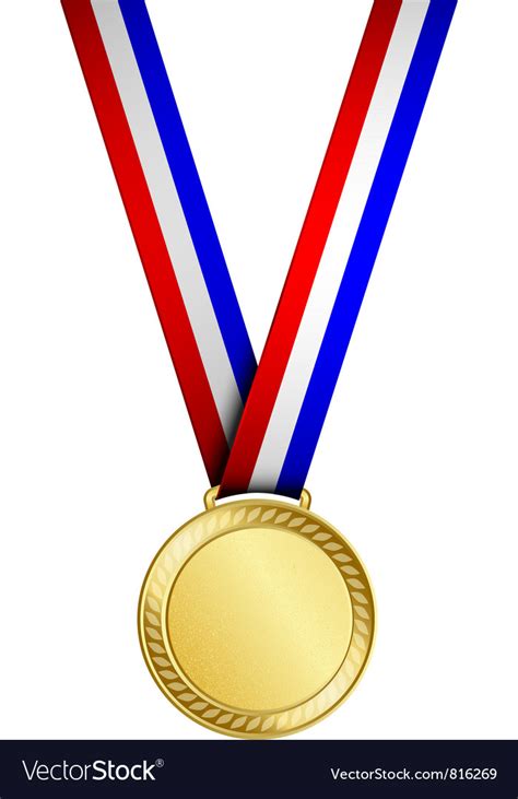 Gold Medal Royalty Free Vector Image Vectorstock