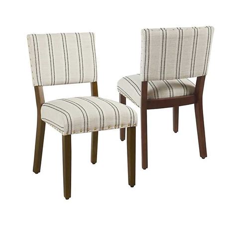 The cheapest offer starts at £20. Black and White Striped Dining Chairs, Set of 2 | Striped dining chairs, Dining chairs ...