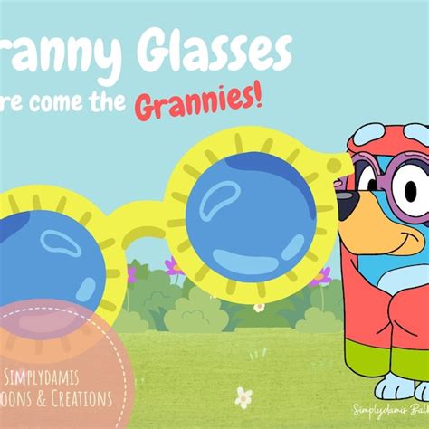 bluey party favors granny glasses etsy