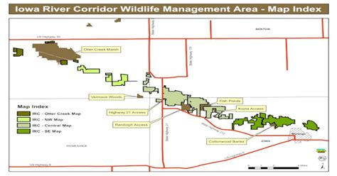Iowa River Corridor Wildlife Management Area Map Index · Iowa River