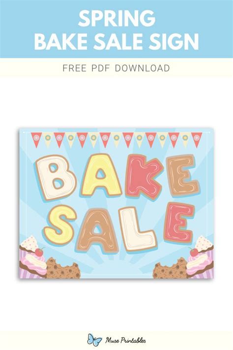 Free Printable Spring Bake Sale Sign Template In Pdf Format Download