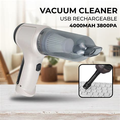 Kroak Vacuum Cleaner Usb Rechargeable 4000mah 3800pa Hl 107 Gray