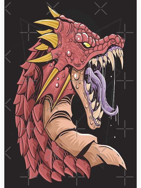 Red Dragon Poster By Leen12 Redbubble