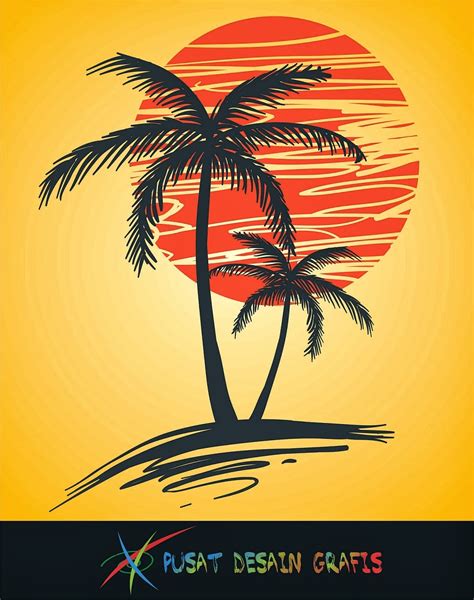 Download Pusat Desain Grafis: Pohon Palm Vector