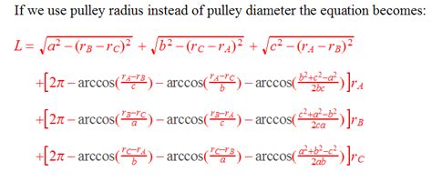 As = pulley a size, ar = pulley a rpm, bs = pulley b size, br = pulley b rpm On the Drawing Board: Equation for determining belt size ...