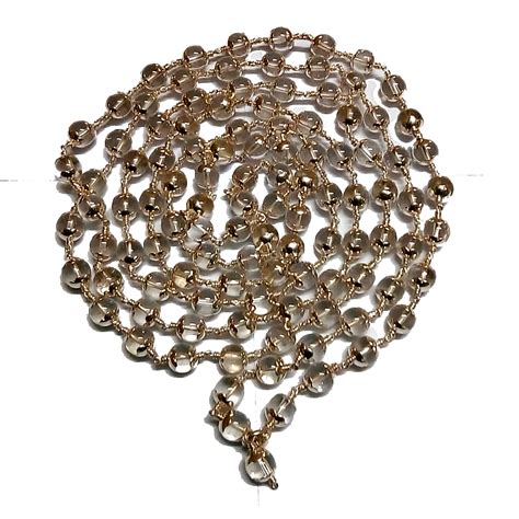 Sphatik Silver Mala With Silver Cups 108beads 8mm Padigam Malai