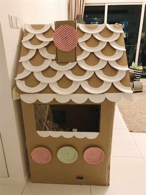 Cardboard Box Gingerbread House