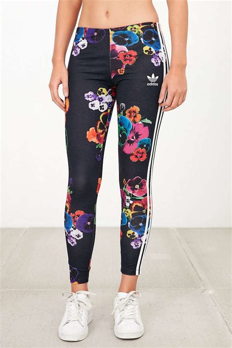 Adidas Originals Originals Floral Print Legging In Black Lyst