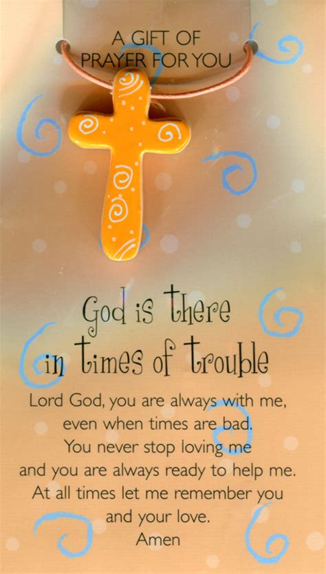 God Is There In Times Of Trouble Pendant And Prayer Card Free