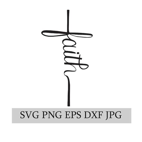 Faith Cross SVG EPS JPG png dwg Digital Download | Etsy