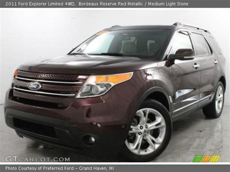 Bordeaux Reserve Red Metallic 2011 Ford Explorer Limited 4wd Medium