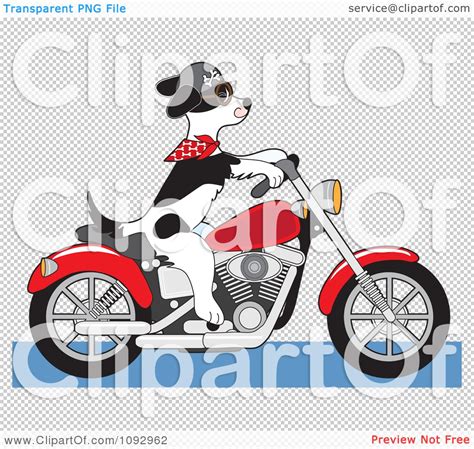 Dog On Motorcycle Clipart