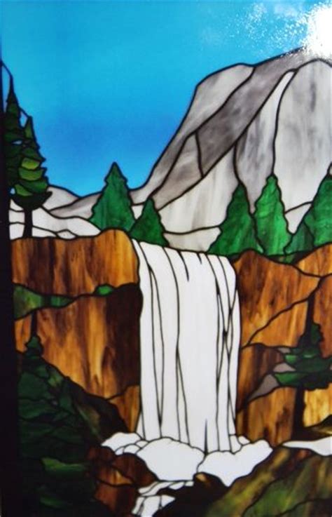 20 Stained Glass Waterfall Scene Ideas Stained Glass Glass Waterfall Stained Glass Art