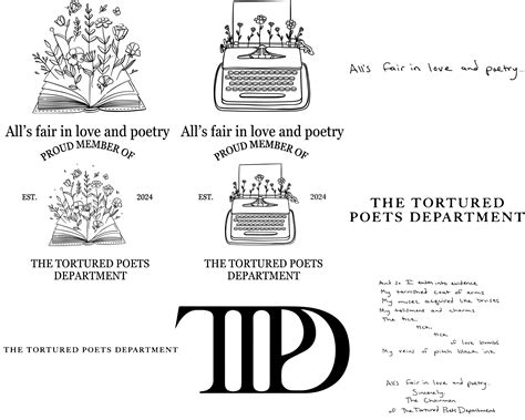 The Tortured Poets Department Png TTPD Svg Alls Fair in Love and Poetry