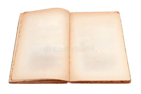 Open Vintage Book With Blank Pages Stock Image Image Of Grungy
