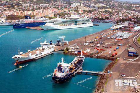 Commercial Port And Oil Terminal Fort De France Martinique French