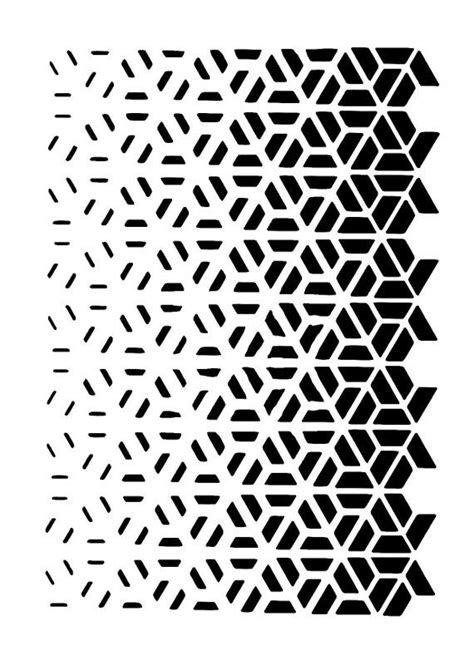 Hexagon Fade Pattern Stencil Etsy Geometric Stencil Geometric