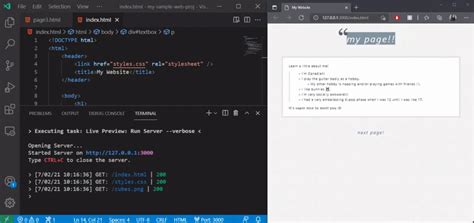 Preview Html On A Side Tab In Vscode Visual Studio Code