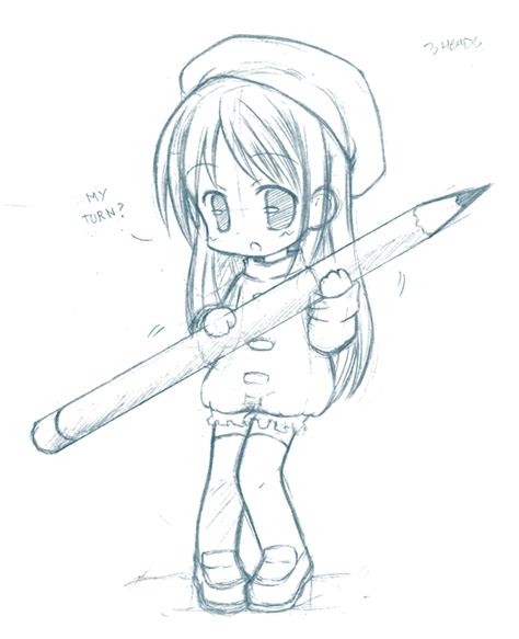 Chibi Pencil By Catplus On Deviantart Chibi Drawings Anime Drawings