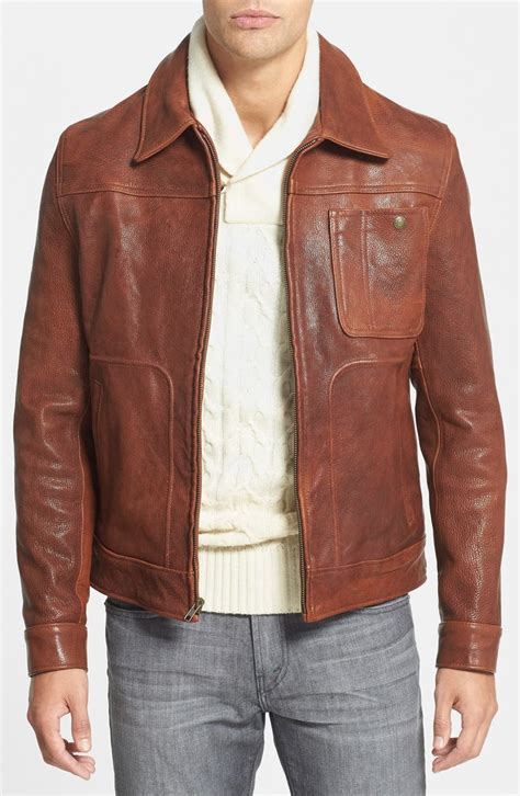 Schott Nyc Perfecto Brand 60s Station Leather Jacket Nordstrom