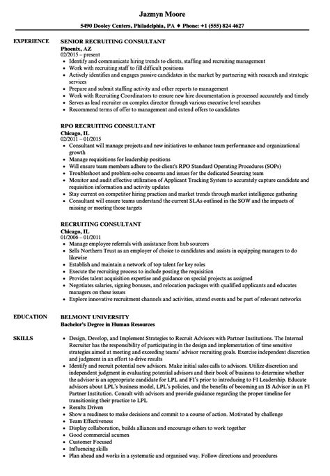 It consultant resume valvet : Recruiting Consultant Resume Samples | Velvet Jobs
