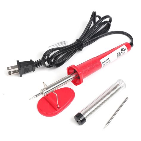 hyper tough 30 watt soldering iron with stand and electrical solder