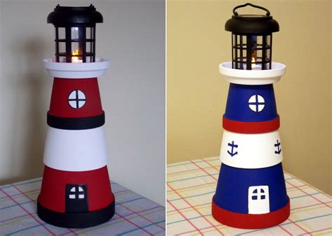 Terra Pot Lighthouses Made From Various Size Terra Pots Dollar Store