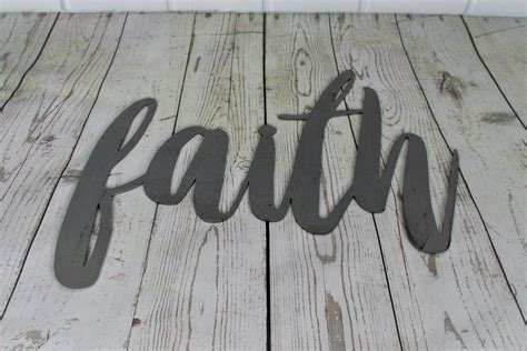 Faith Script Faith Metal Sign Metal Word Art Steel Word Art Steel