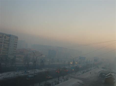 Heavy Pollution In Ulaanbaatar Mongolia Residents Choose Totobobo Mask