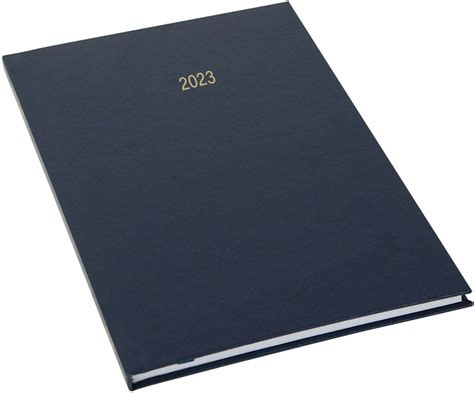2023 A4 Page A Day Diary Navy Design Evelay