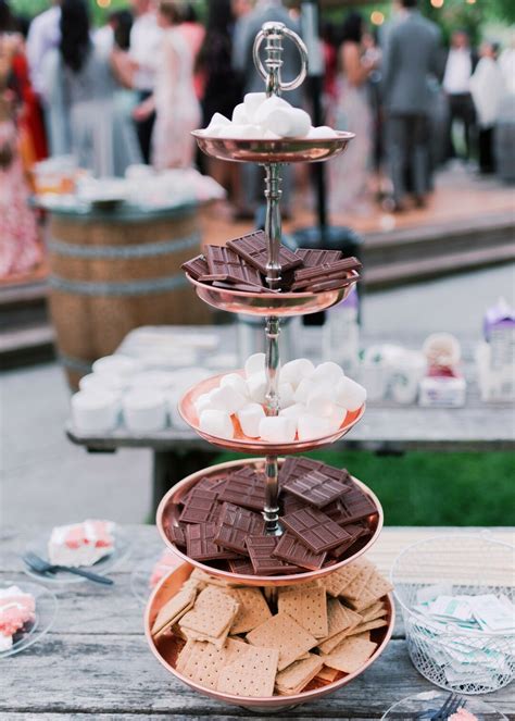 Modern S Mores Dessert Station With Tiered Display