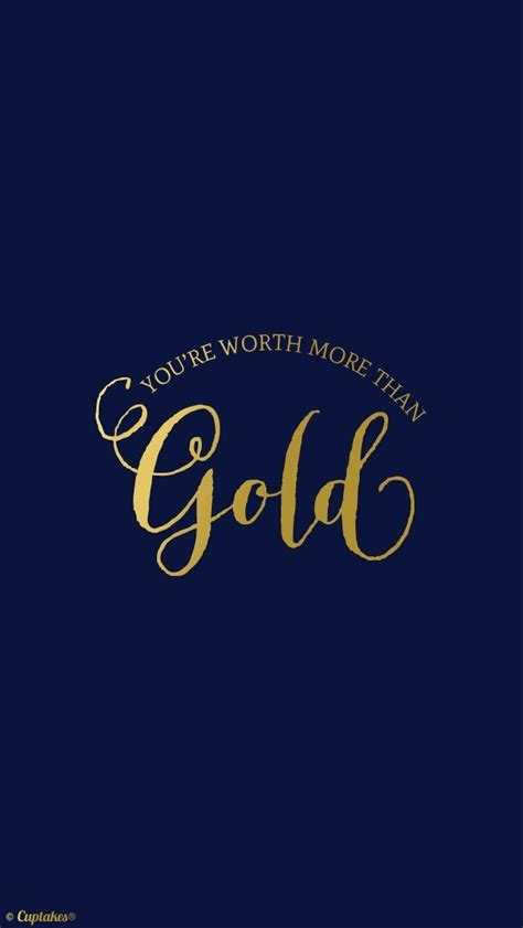 Simple Blue Gold Quote Iphone Wallpaper Lock Screen