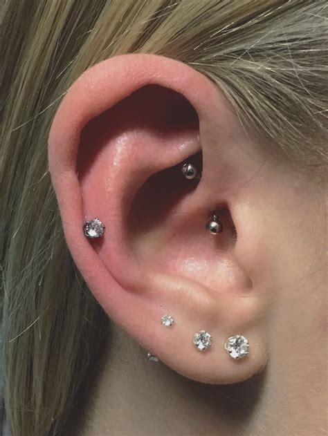 daith mid cartilage and three lobe daith auricle cartilage piercings 12 19 16 three ear