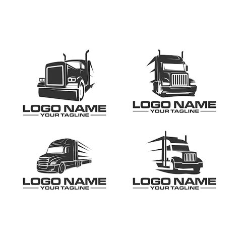 Premium Vector Semi Truck Logo Set Designs Logo Template Vector