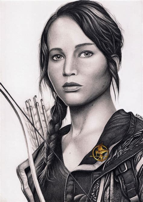 Katniss Everdeen The Hunger Games Drawing By Bajan Art On Deviantart Hunger Games Katniss