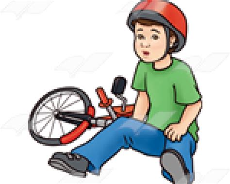 Bike Clipart Fallen Off Boy Falling Off Bike Clipart Png Download