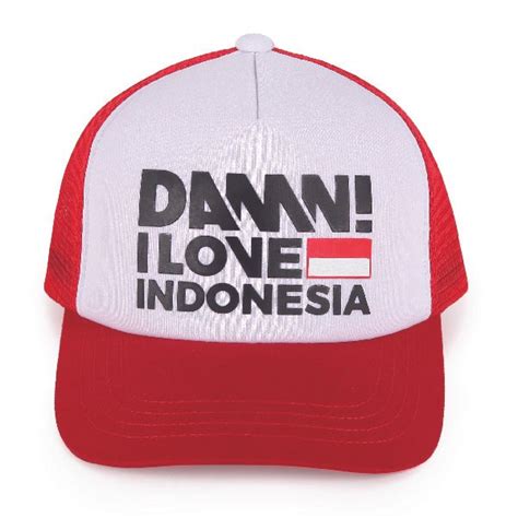 Jual Damn I Love Indonesia Cap Sign Red White Hd Black Di Lapak Damn I Love Indonesia Bukalapak