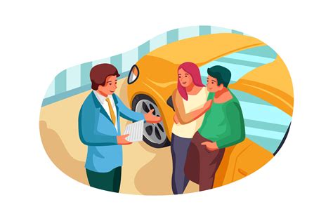 M133car Dealership Illustrations On Yellow Images Creative Store