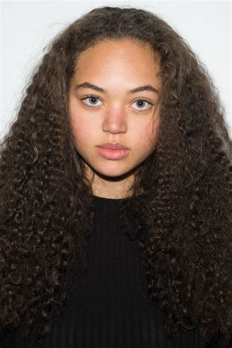 Mixed Race People Curly Hair Model Face Photography Long Textured Hair