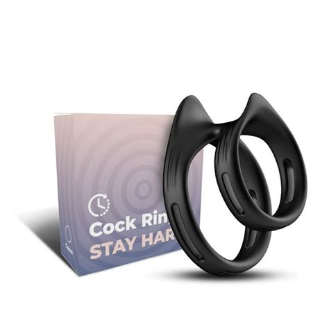 Imimi Double Ring Stretchy Silicone Rings Penis Ring Firm For Sex Men Time Delay Testicles