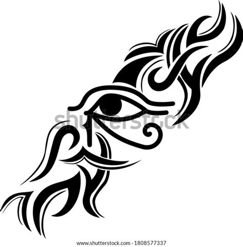Black Eye Horus Egyptian Tattoo Pattern Stock Vector Royalty Free 1808577337