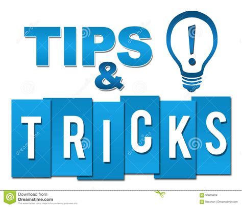 Tips And Tricks Professional Blue With Symbol Stock Illustration ...