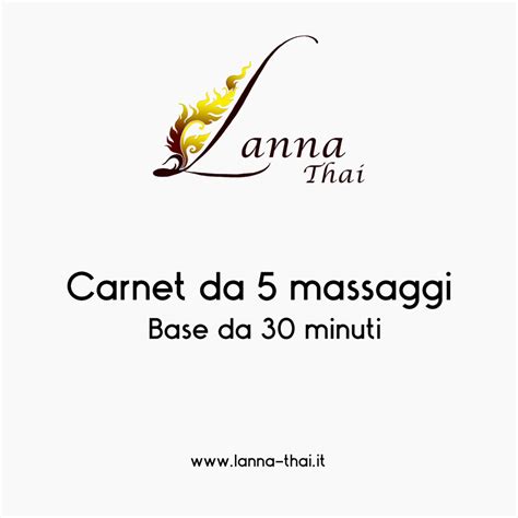 5 Basic 30 Minutes Massages Centro Massaggi Lanna Thai