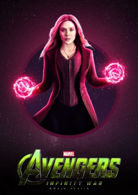 Avengers Infinity War Scarlet Witch Majd Khatib Posterspy