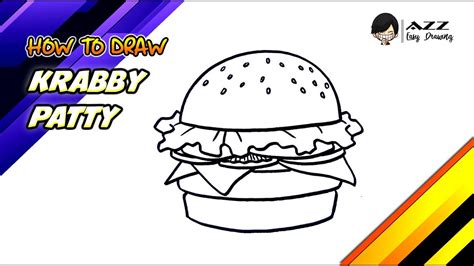 How To Draw Krabby Patty Step By Step Youtube