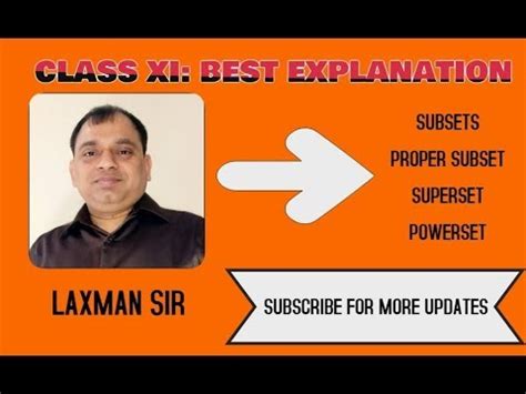 The remaining 7 subsets are proper subsets. SUBSET PROPER SUBSET SUPERSET AND POWERSET by LAXMAN SIR ...